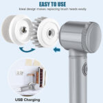 Rechargeable Electric Cordless Cleaning Brush Spin Scrubber Turbo Scrub Cleaner - Image 10