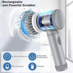 Rechargeable Electric Cordless Cleaning Brush Spin Scrubber Turbo Scrub Cleaner - Image 4