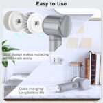 Rechargeable Electric Cordless Cleaning Brush Spin Scrubber Turbo Scrub Cleaner - Image 8