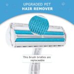 Pet Hair Roller Remover Lint Brush 2-Way Dog Cat Comb Tool Convenient Cleaning Dog Cat Fur Brush Base Home Furniture Sofa Clothe - Image 4