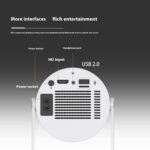 Portable Projector Small Straight Projector For Home Use 180 Degrees Projection Angle Automatic Focus Home Video Projector - Image 8