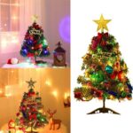 30  Long Tabletop Artificial Small Mini Christmas Tree W LED Lights Ornament - Image 4