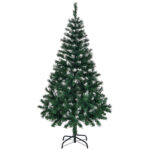 5ft Green Spray White, 480 Branches, PVC Material Christmas Tree - Image 4