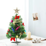 30  Long Tabletop Artificial Small Mini Christmas Tree W LED Lights Ornament - Image 2